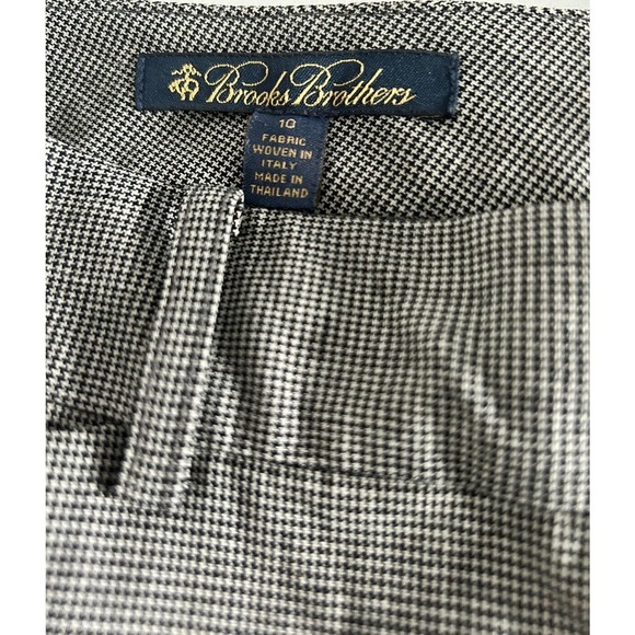 Brooks Brothers | Estethia Houndstooth Women's Gray Crop Leg Trousers Size 10 - Picture 13 of 13